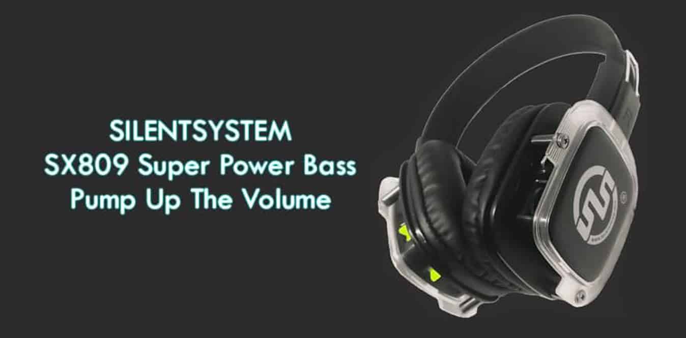 Cuffie SX610 Silentsystem Audio SX809 Super Power Bass koptelefoons met 3 kanalen