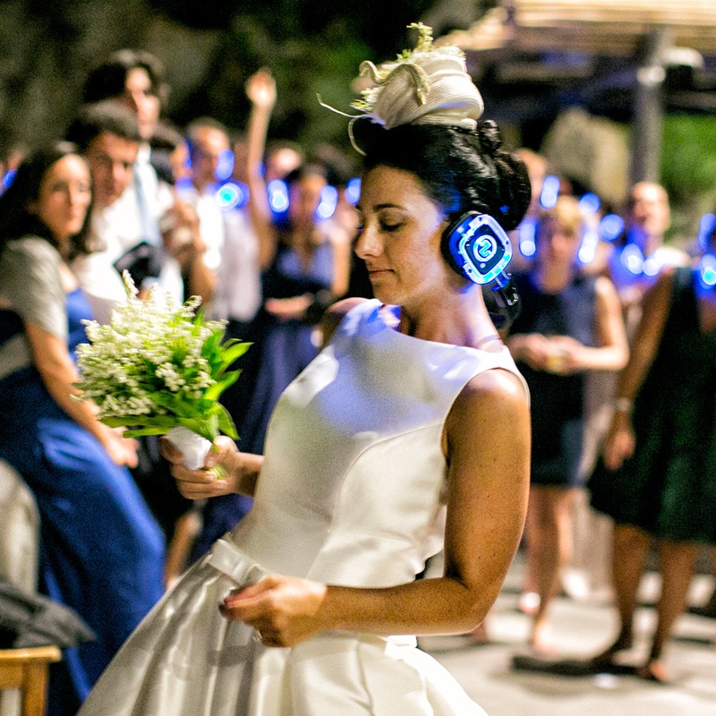 Silent disco wedding with Silentsystem wireless headphones